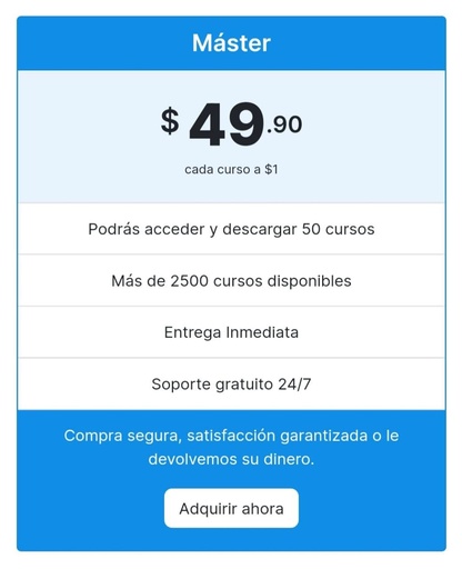 Curso Super Paquete Máster